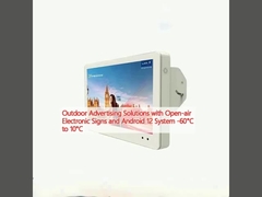 Rozwiązania reklamowe zewnętrzne z elektronicznymi znakami na otwartym powietrzu i systemem Android 12 -60°C do 10°C